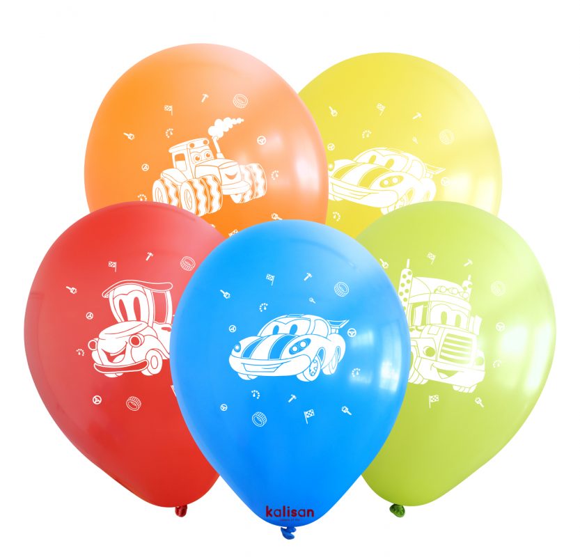 Vehicles Printed Latex Balloons - Kalisan Balloon