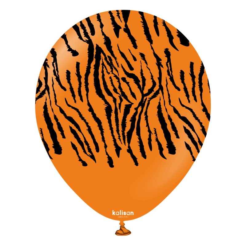 24 Safari Tiger Printed Balloons Kalisan Balloon 6540